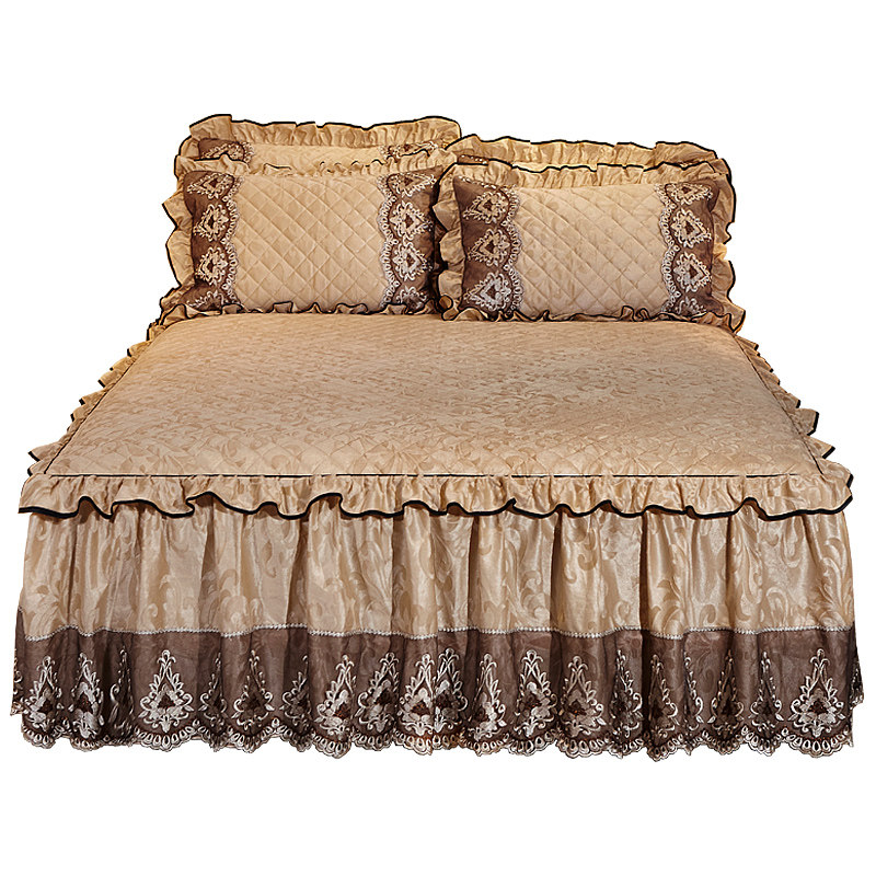 极速欧式夹棉加厚床裙蕾丝床罩单件1.8米J1.5天鹅绒保暖席梦思防,床上用品,床裙,淘宝优惠券,粉丝福利购,淘宝优惠卷