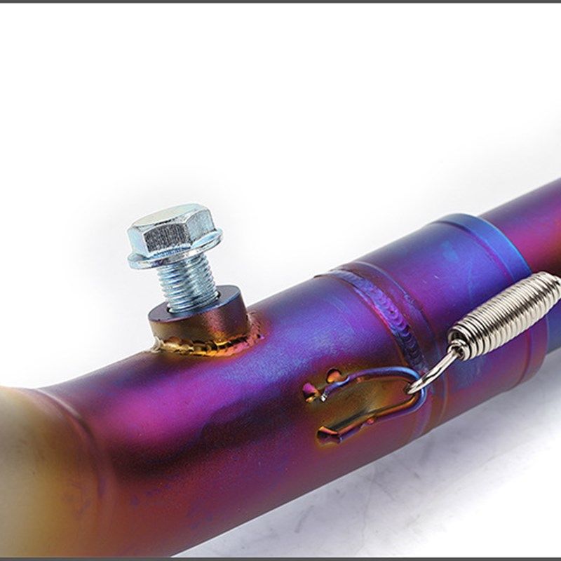 极速机车YAMhAHA山叶改装YZF-R3 R25不锈钢半蓝回旋打圈前段排