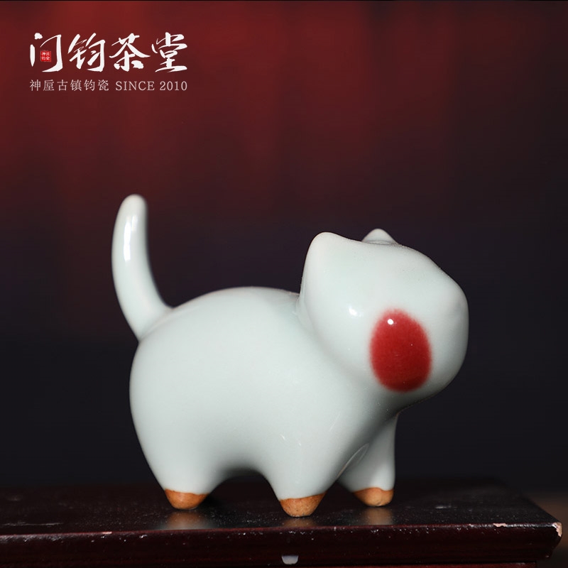 极速钧瓷桌面摆件陶瓷可爱小猫手工创意学生猫咪女生X虎年新年生
