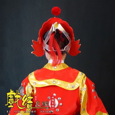 现货戏曲花木兰帽子豫剧戏剧舞台演出用品盔帽头盔花帅盔头饰