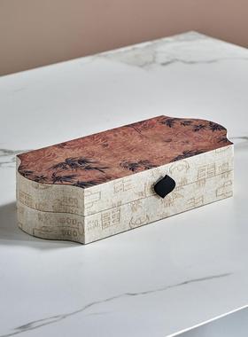 营销中心售楼处装饰柜子摆件新中式侘寂风装饰盒子收纳盒软装饰品