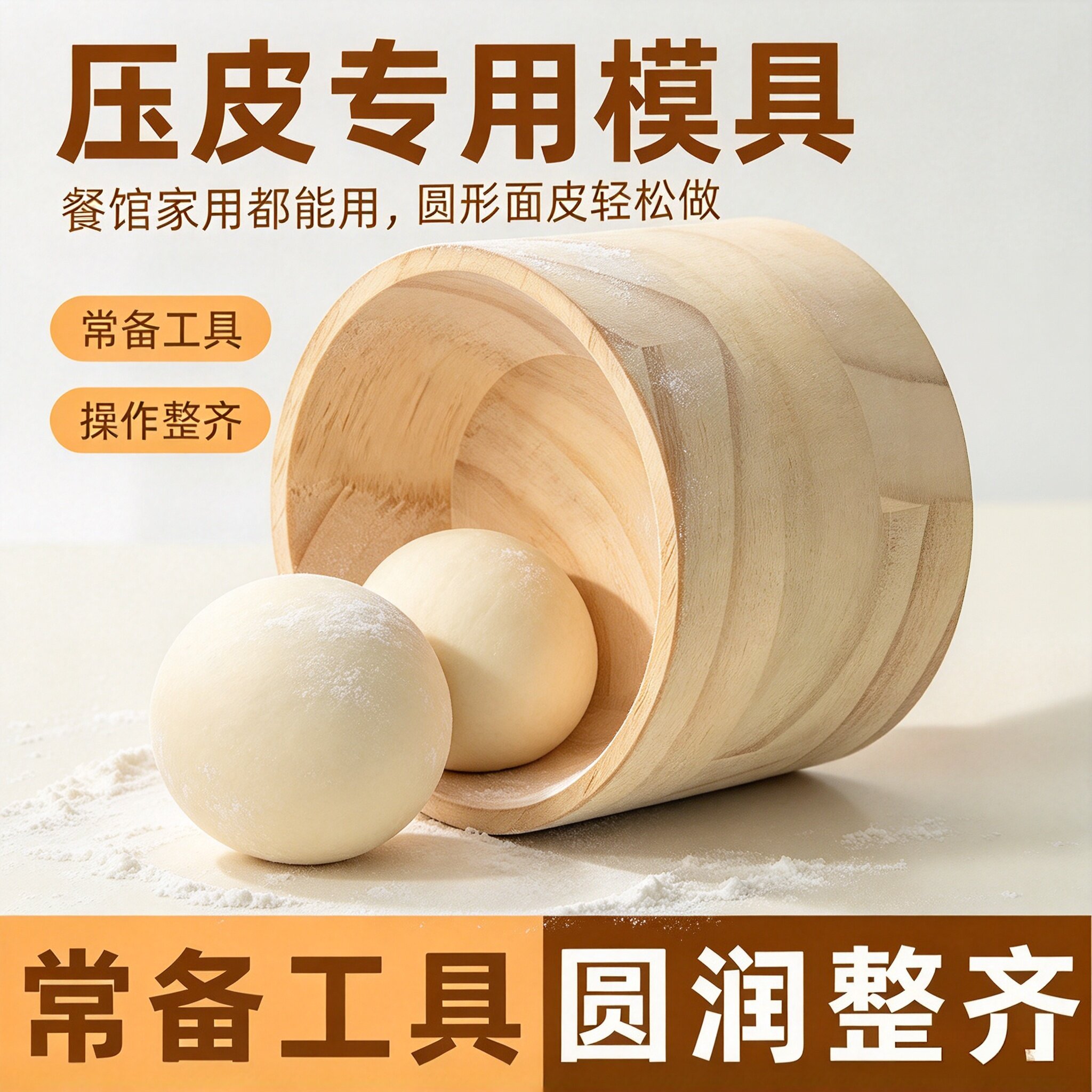 木制圆形饺子器家用厨房擀饺子皮专用模具不粘面皮工具包饺子器