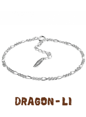 DRAGON LI狸花猫925银椭圆镂空锁链手链高级小众情侣饰品闺蜜礼物