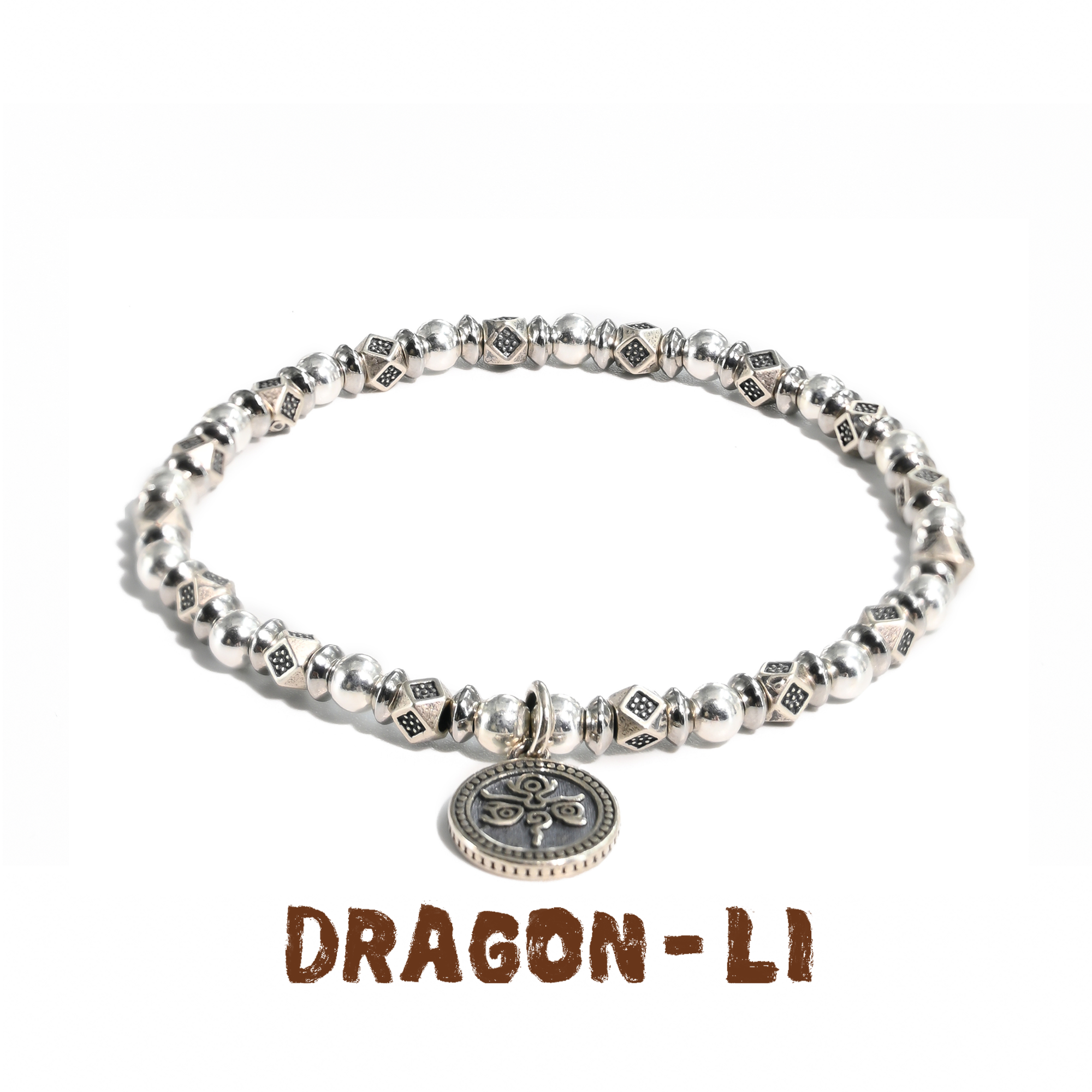 DRAGON LI狸花猫碎银子黄财神银手链女男手串珠情侣礼物2025新款