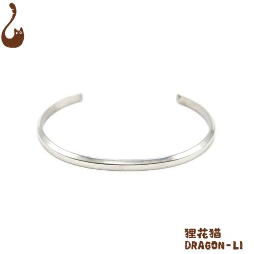 DRAGON LI狸花猫简约钛钢手镯情侣配色饰品闺蜜礼物银色