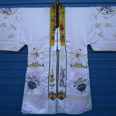 极速万年松正一道法器用品法衣-小袖N高功五雷衣  白色