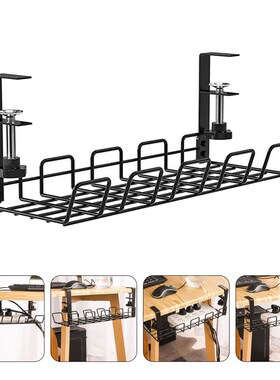 极速Desk Cable Undmer Management Wire Organizer Tray Rack Co