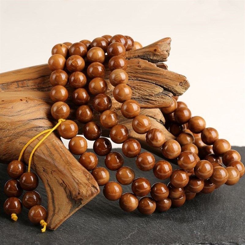 极速库克手串手持念珠18颗橄榄核正圆光珠J库克108颗桶珠单颗老型