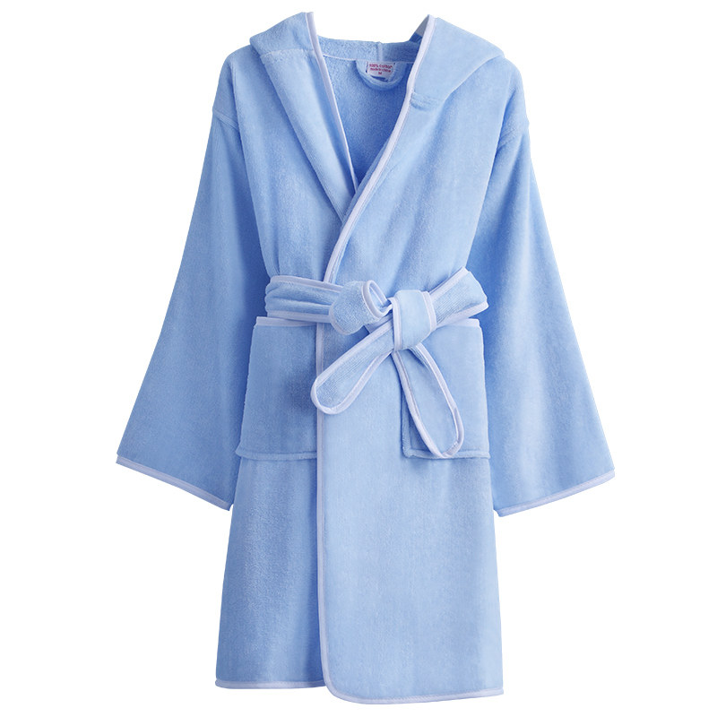 新品儿童c浴袍纯棉男女童中大童小孩吸水速干全棉浴巾带帽斗篷夏