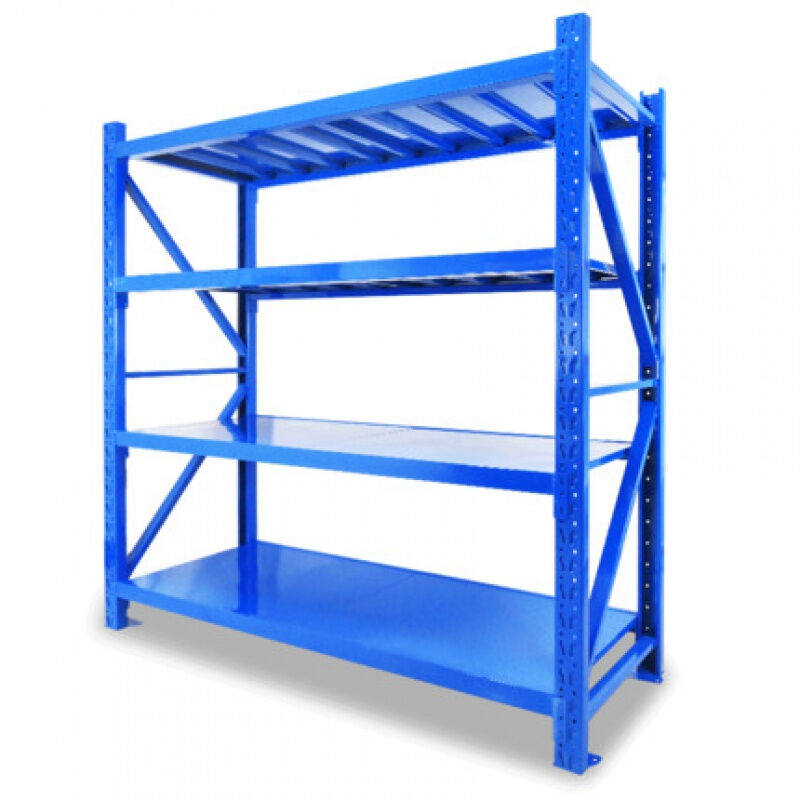 极速仓储货架重型加厚仓库多层置物架L中型家用储物黑色库房工