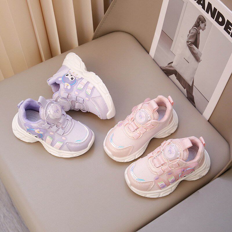 新品女宝宝亮灯运动鞋2026春季新款F男童学步鞋儿童软底板鞋网面