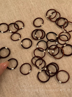 极速手作款鸡血藤素圈戒指女新中式复古民族风简T约食指戒闺蜜小