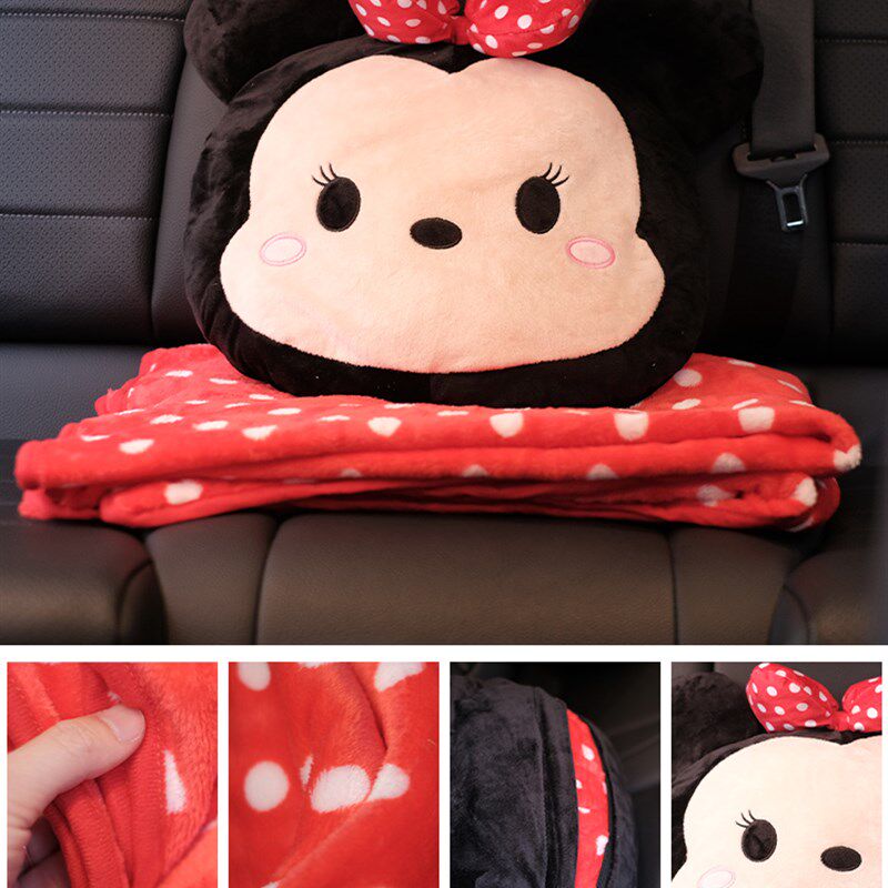 极速汽车抱枕被子两用车m内x后排车用空调被车载睡觉可爱抱枕毛毯