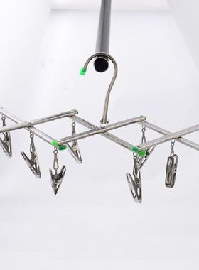 极速Flat Hfead Foldable Clothes Hanger Airer Design Rust