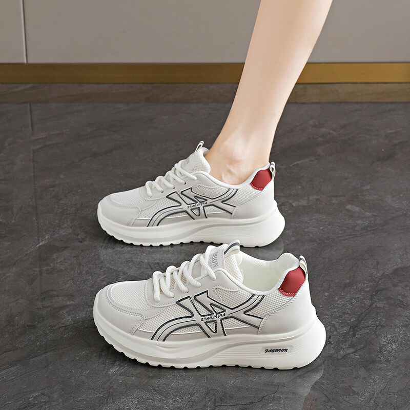 新品踩屎感34码运动n鞋女款2026新款秋季轻便软底小白鞋网面透气