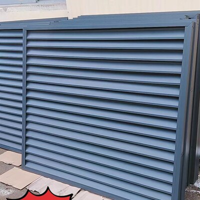 极速厂促促铝合金百叶窗定制防雨遮E光通风口空调格栅室外空调保