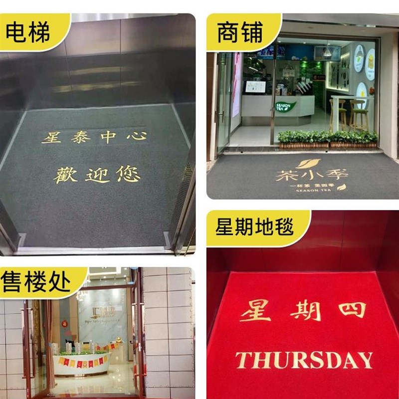 速发诺睿电梯地毯定制logo地垫大门口迎宾脚垫进门酒店星期售楼部
