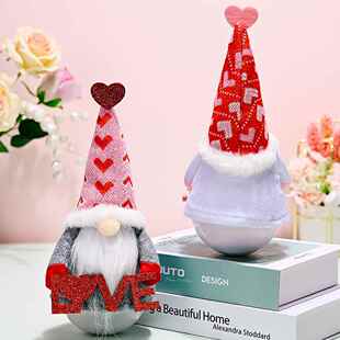 新品2023 Faceless Doll ValentineDs Day Tumbler Decorations