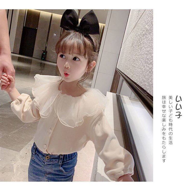 极速女童春款洋气上衣童装2023长袖宝I宝娃娃衫儿童卫衣打底衫小