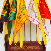 新品 道家用品令旗七星五龙旗法旗五行旗五色旗五营V旗令旗架子全