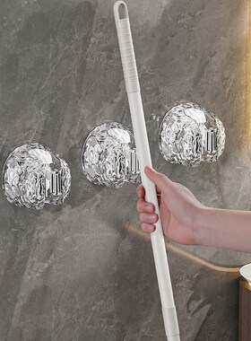 新品免打孔d拖把挂钩卫生间墙上收纳神器粘钩扫把挂架固定壁挂拖