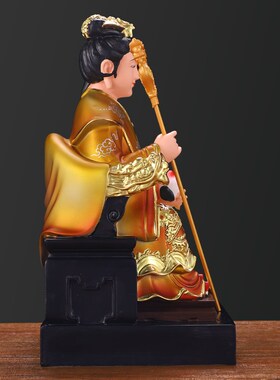 新品新中式c玉帝王母神像王母娘娘玉皇大帝家用供奉树脂彩绘摆件