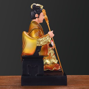 新品新中式c玉帝王母神像王母娘娘玉皇大帝家用供奉树脂彩绘摆件