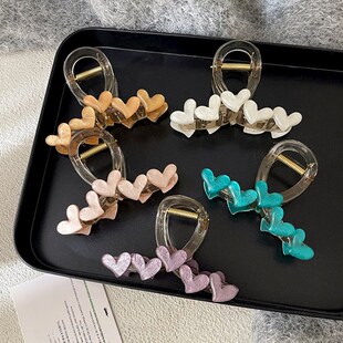 新品 气质 显发量多g超仙网纱发夹女后脑勺抓夹大号鲨鱼夹2024新款