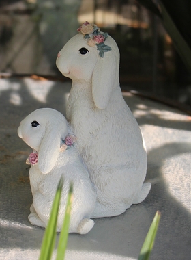 极速卡通可爱兔子摆件户r外花园幼儿园草坪阳台露台民宿造景观装