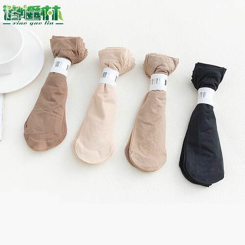 新品丝款袜女短袜子夏薄透明夏款肉色A女2D06dU5N士短防勾款丝中