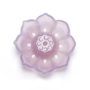 极速天然白玉髓荷花香插摆件观音莲花宝座线香供佛礼拜Z玛瑙檀香