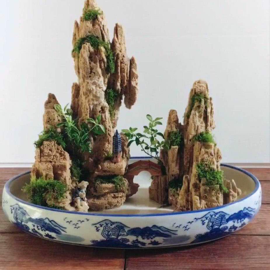 极速精品特e价吸水石盆景上水石假山奇石微景观居家办公风水造景