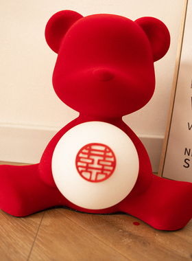 极速结婚台灯床j头红色长明灯送闺蜜新娘陪嫁订婚布置装饰新婚生