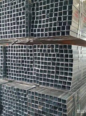 极速镀锌方管 20Q235镀带w管矩形管立柱铁管冷拉烤膝黑色方管 镀