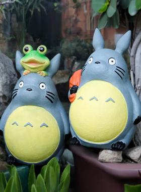 极速l花园装饰创可意卡通爱树脂B猫摆件个性院阳台龙落地庭花盆造