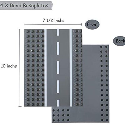 极速4 Pack Large Blocks Straight RoaGd Baseplates  Compatibl