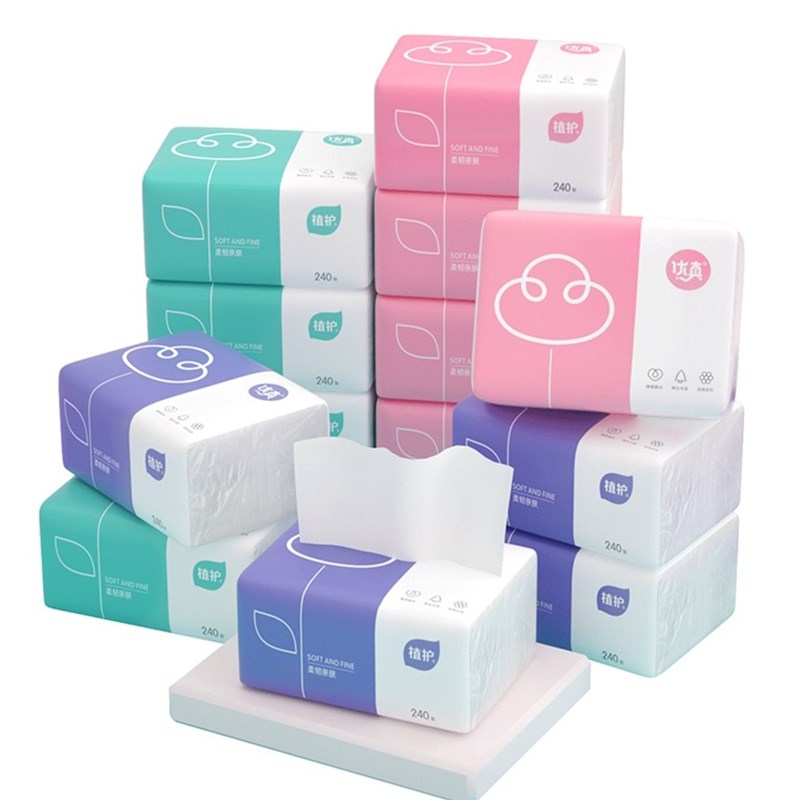 极速.Facial gTissue Napkin Paper 4 Ply Scentless 60 Count 10