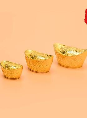 极速l福善缘 合金元宝饰t12只装 寓意招财品财吉祥装饰品聚送盒礼