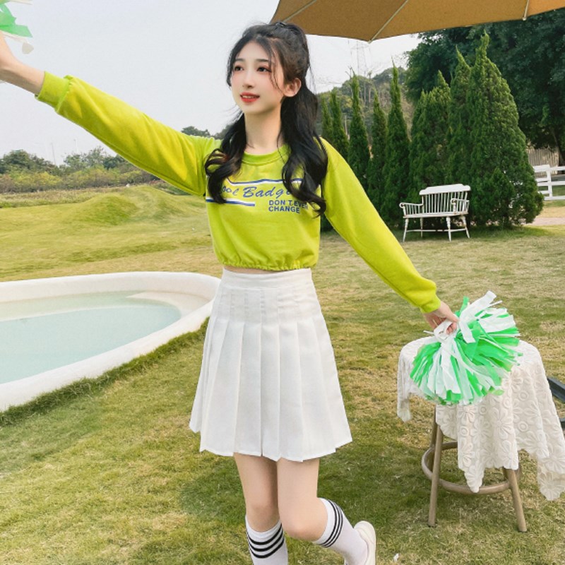 极速大学生d拉拉队舞蹈服运动会啦啦操健美操比赛服女团宽松打歌