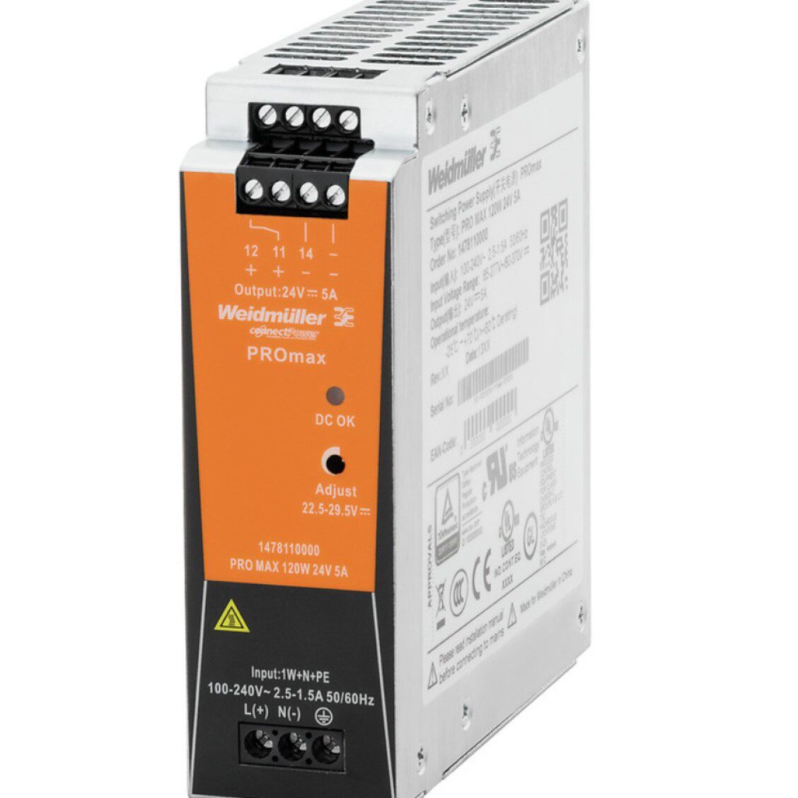 魏德米勒开关电源PROMAX120W24V5A1478110000现货
