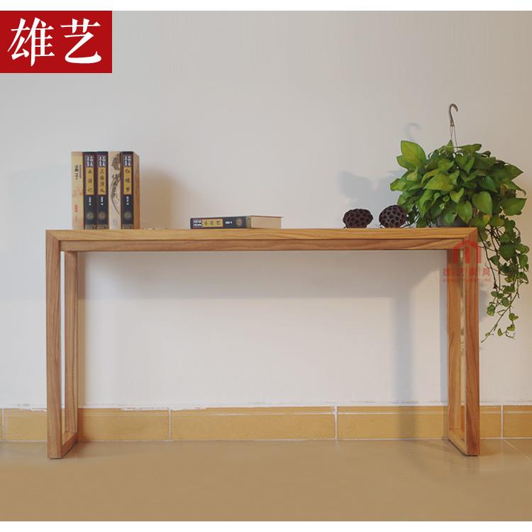 老榆木条案新中式玄关桌仿古供桌现代条桌条几供台家用神台佛台条