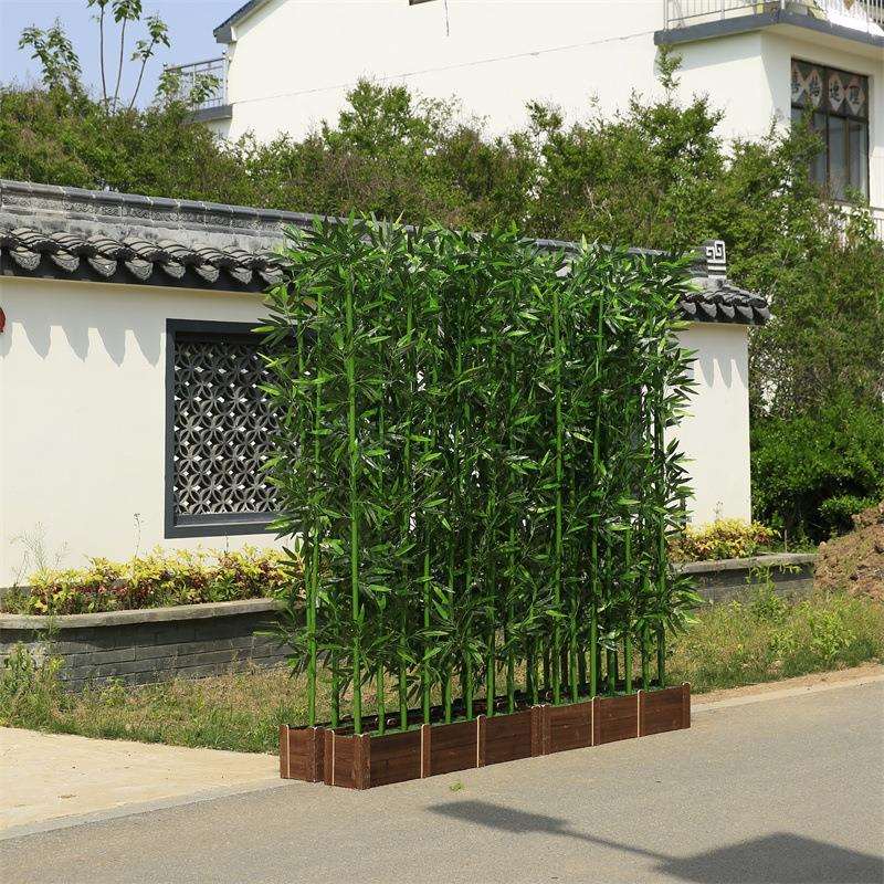 仿真竹子公司酒店造景隔断屏风假竹子室内装饰户外遮挡仿生绿植竹