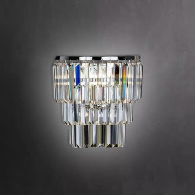 中山工厂直销客厅水晶壁灯别墅卧室床头豪华灯简约轻奢电视沙发背