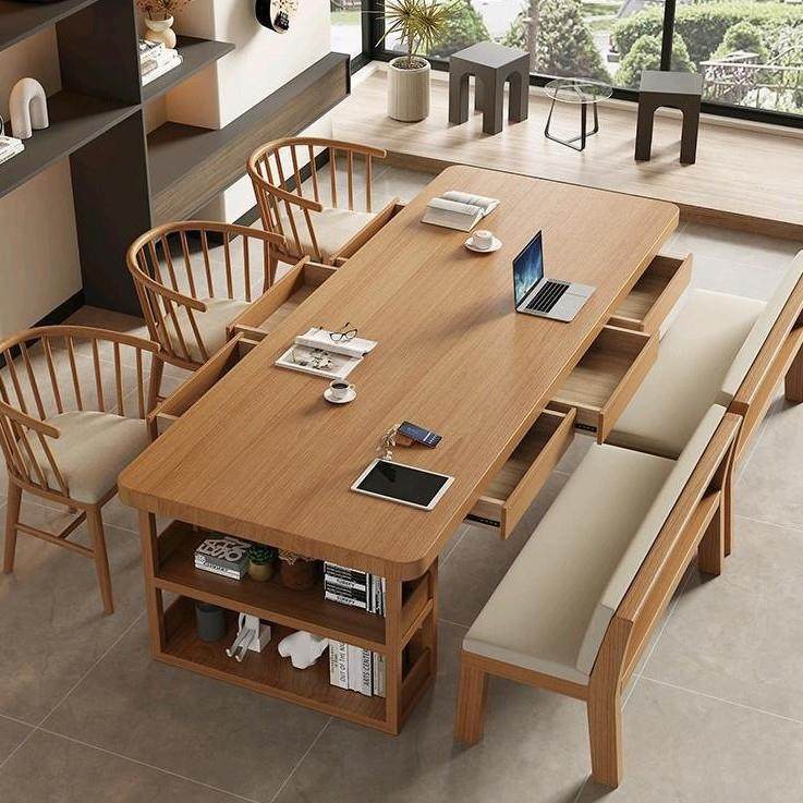 简约客厅书桌书架一体带抽屉书柜长桌家用工作办公桌学习写字桌子,家装灯饰光源,其它灯具灯饰,淘宝优惠券,粉丝福利购,淘宝优惠卷