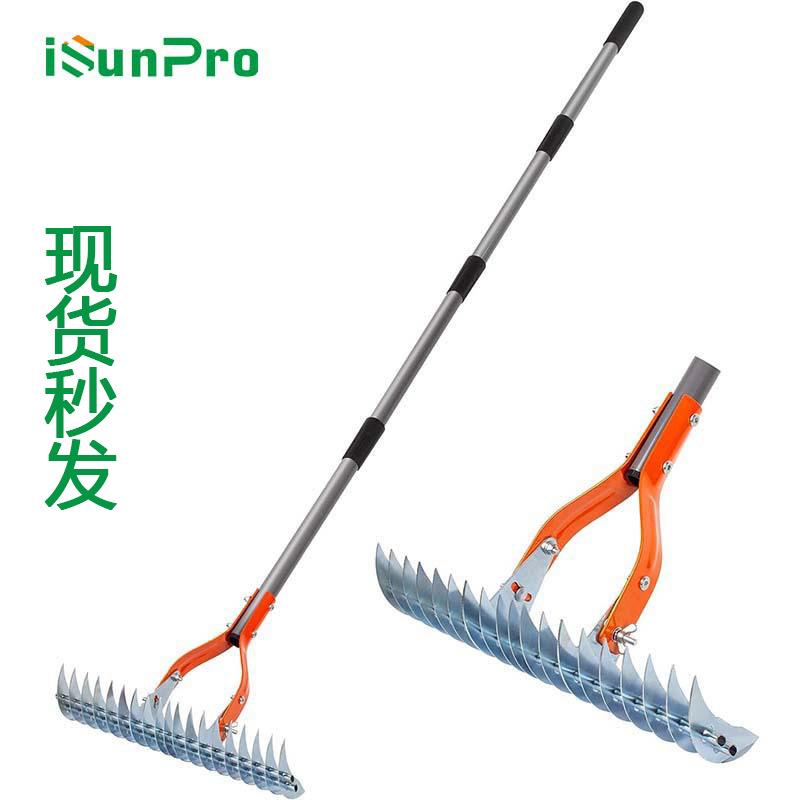 跨境可零售草坪茅草耙多功能草坪梳理耙庭院花园枯草耙园林耙子