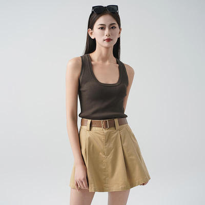 高级感针织吊带背心女内搭2024新款修身显瘦U领无袖辣妹打底上衣