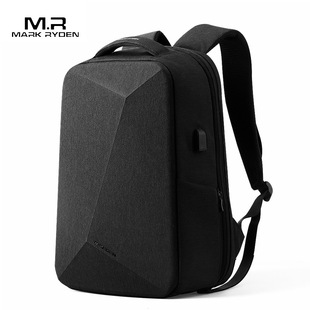 马可莱登电脑包背包防盗密码锁多功能双肩包男士商务差旅背包