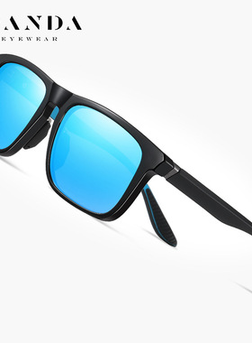 欧美新款太阳镜男时尚炫彩墨镜TR7526带透气孔户外运动偏光太阳镜