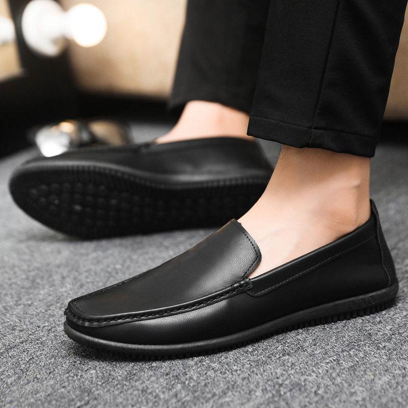 牛皮休闲皮鞋懒人一脚蹬软底男士豆豆鞋透气爸爸鞋新款,流行男鞋,乐福鞋（豆豆鞋）,淘宝优惠券,粉丝福利购,淘宝优惠卷