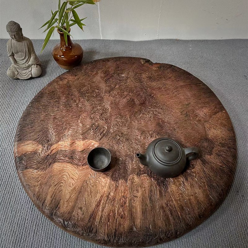 热销精品老木头干泡台p茶盘茶空间茶桌侘寂风茶杯垫喝茶实木茶盘